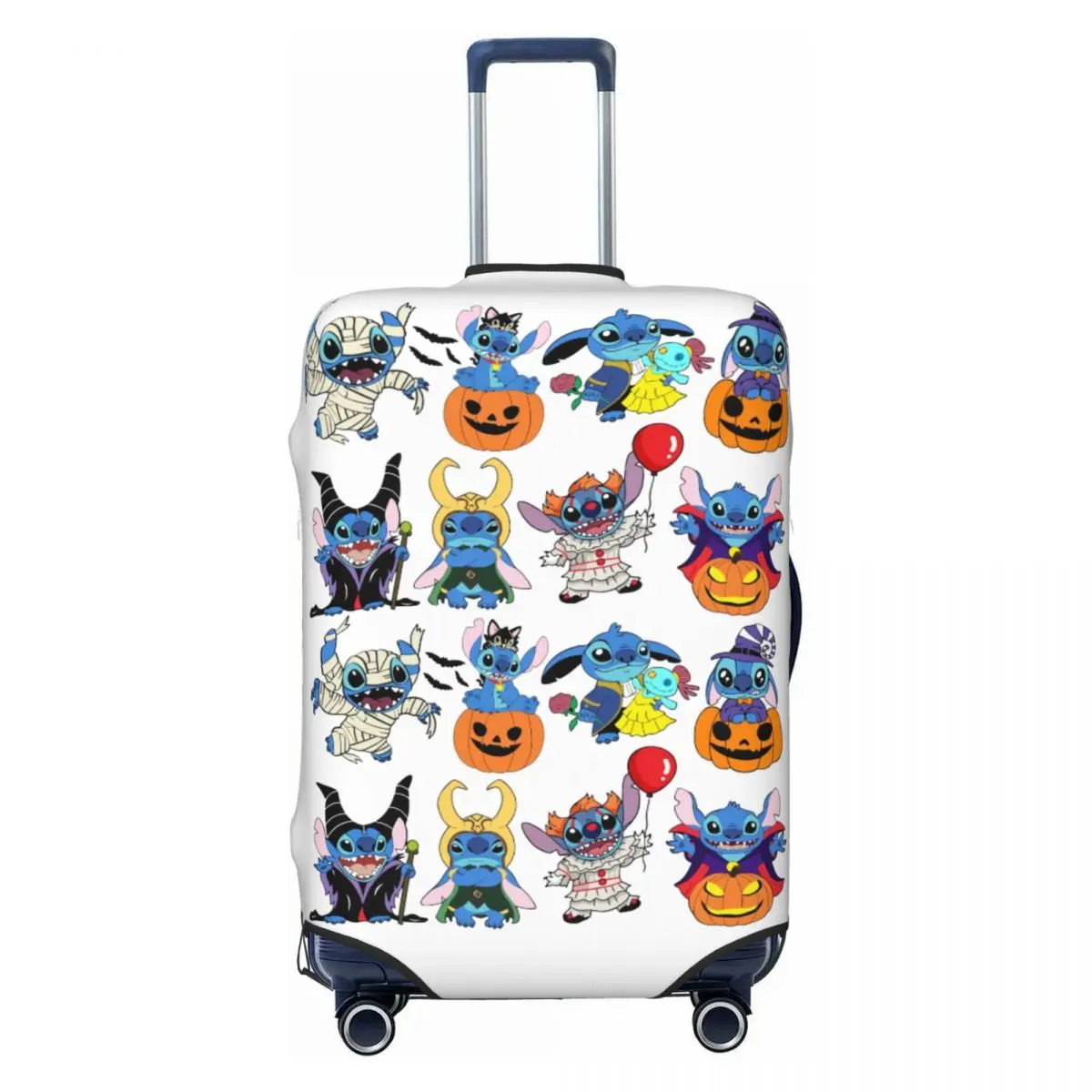

Custom Cute S-Stitch Anime Jigsaw Puzzle Luggage Cover Protector Elastic Travel Suitcase Covers