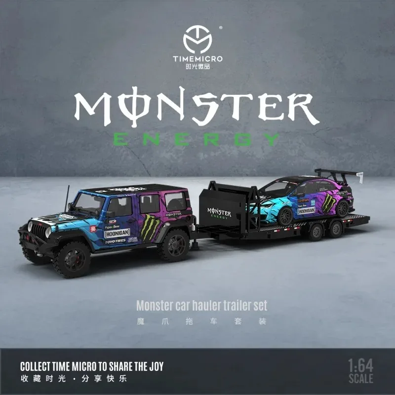 

In stock: 1:64 scale Black Ghost Claw trailer alloy car model of the Mustang Civic, boys' toy, adult collectible ornament.