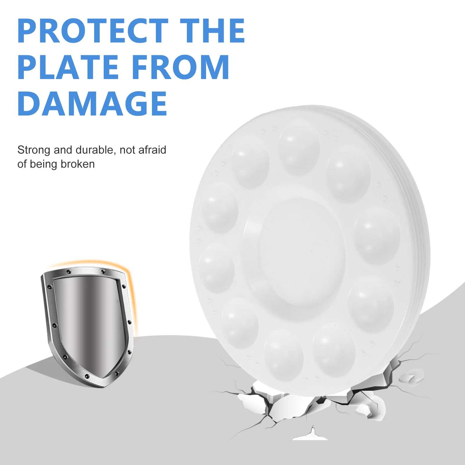 10 stücke Kunststoff Tablett Farbe Mixer Platte 10 Grids Farbe Mischen Platte Für Öl Aquarell Pigment Kunst Liefert Künstler Palette