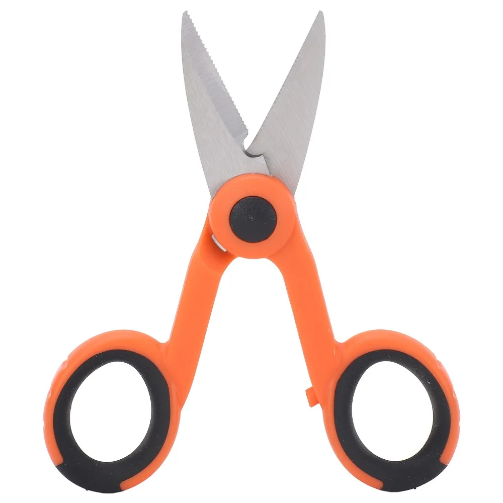 Heavy Duty Electrician Scissors Ergonomic Handle Precision Cutting Kevlar Shears Fiber Optic Scissors For Insulation