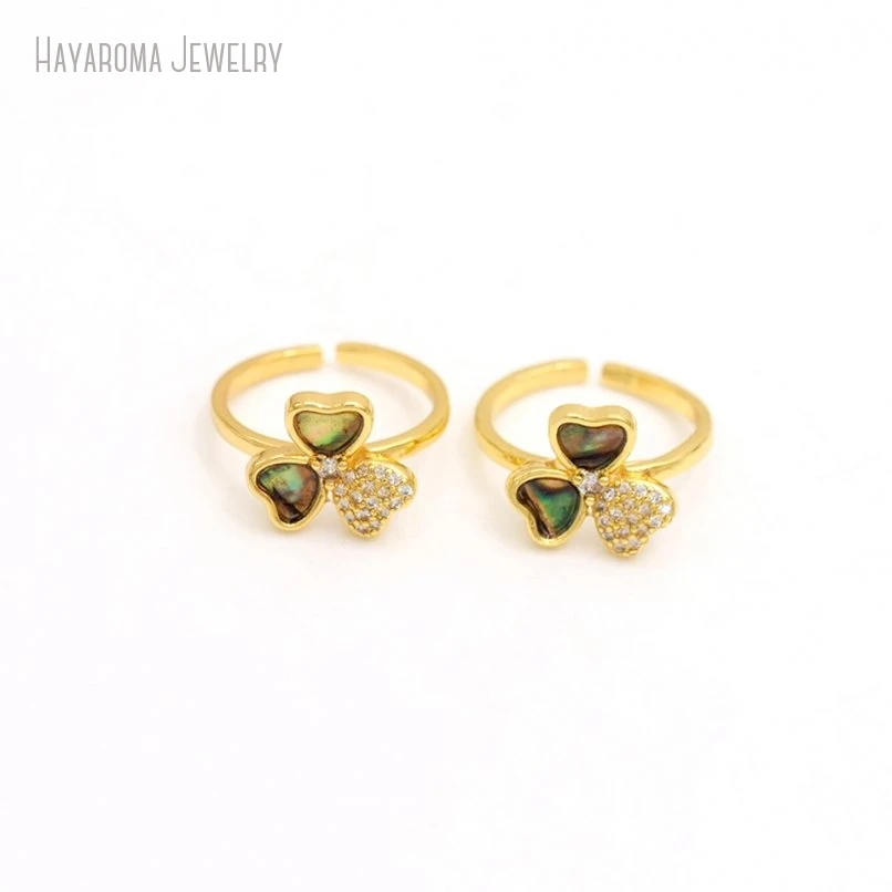 10Pcs Invisible Setting Wholesale Red Hearts Heart Shape Point Gift For Her Gold Color Copper Ring RM50875 image 5