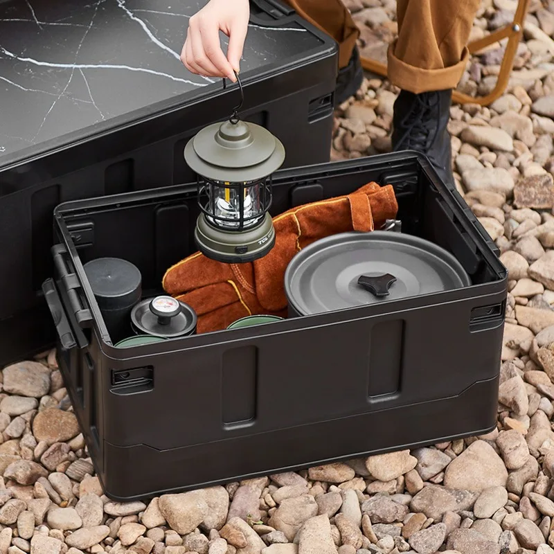 Protable Outdoor Camping Folding Storage Box  Large Capacity Car Trunk Storage Boxes Household Clothes Plastic Storage Box