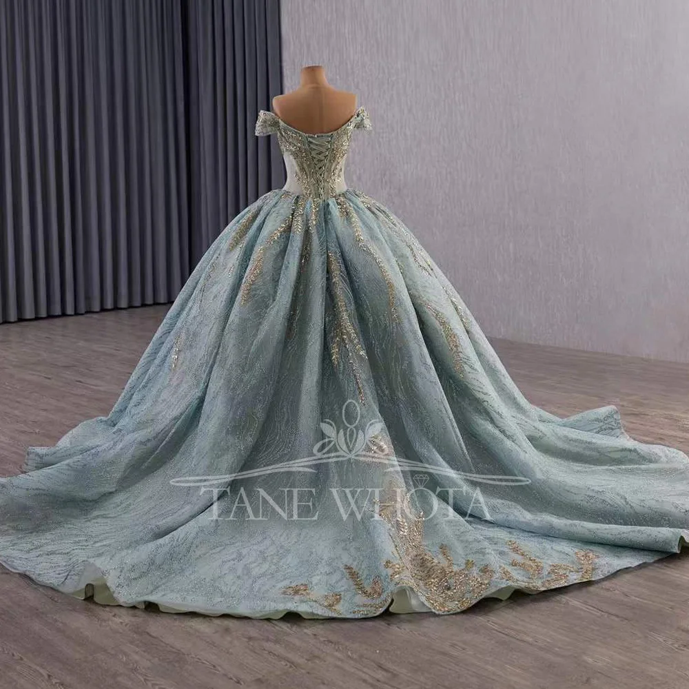 Милое вечернее платье с открытыми плечами, шнуровкой сзади и хрустальными пайетками, настраиваемые Sukienki Wieczorowe Damskie