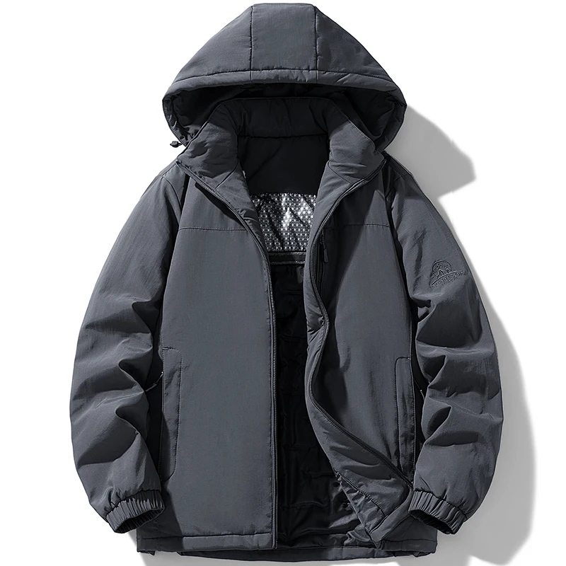 Winter Warm Coats for Men Top Grade Lamb Velvet Men\'s Jacket Casual Hooded Zipper Coats Fashion Warm Wool Jackets Thick Clothing