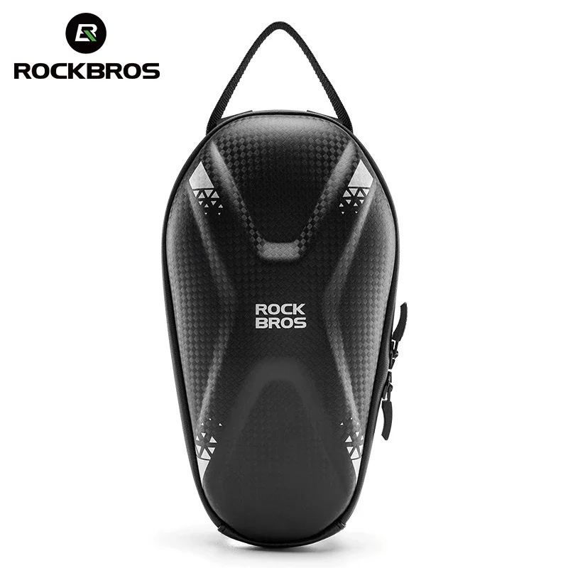 ROCKBROS Stylish Bike Handlebar Bag Hard Shell Waterproof Glue Zippers Bicycle Front Bag Mtb Fold Bike Bag With Charging Port