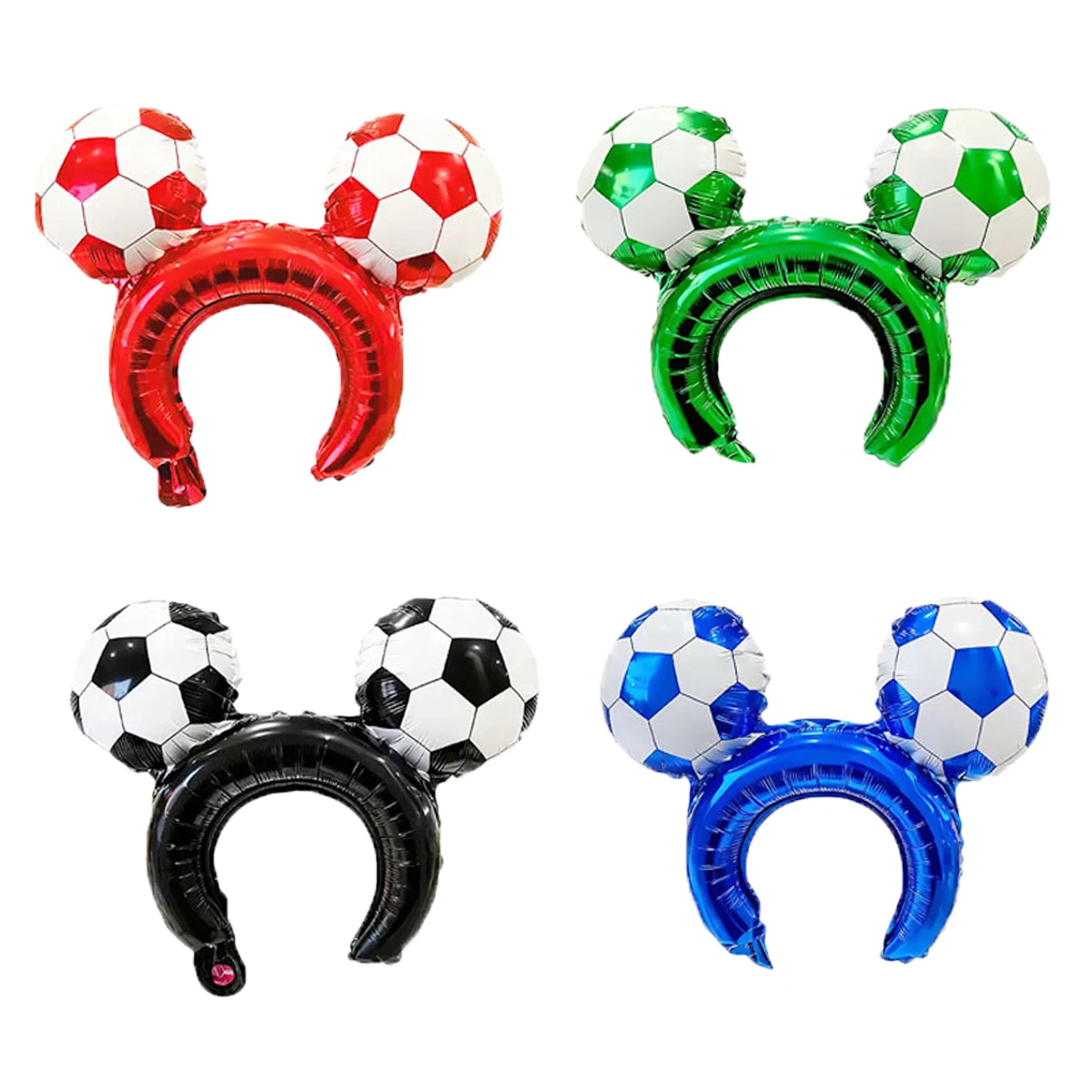 6 Stück Fußball-Haarspangen, Ballons, Fußball-Partyzubehör, Fußball-Themen-Geburtstagsdekoration, Fußball-Fan-Ausrüstung, Deko – Detail 1
