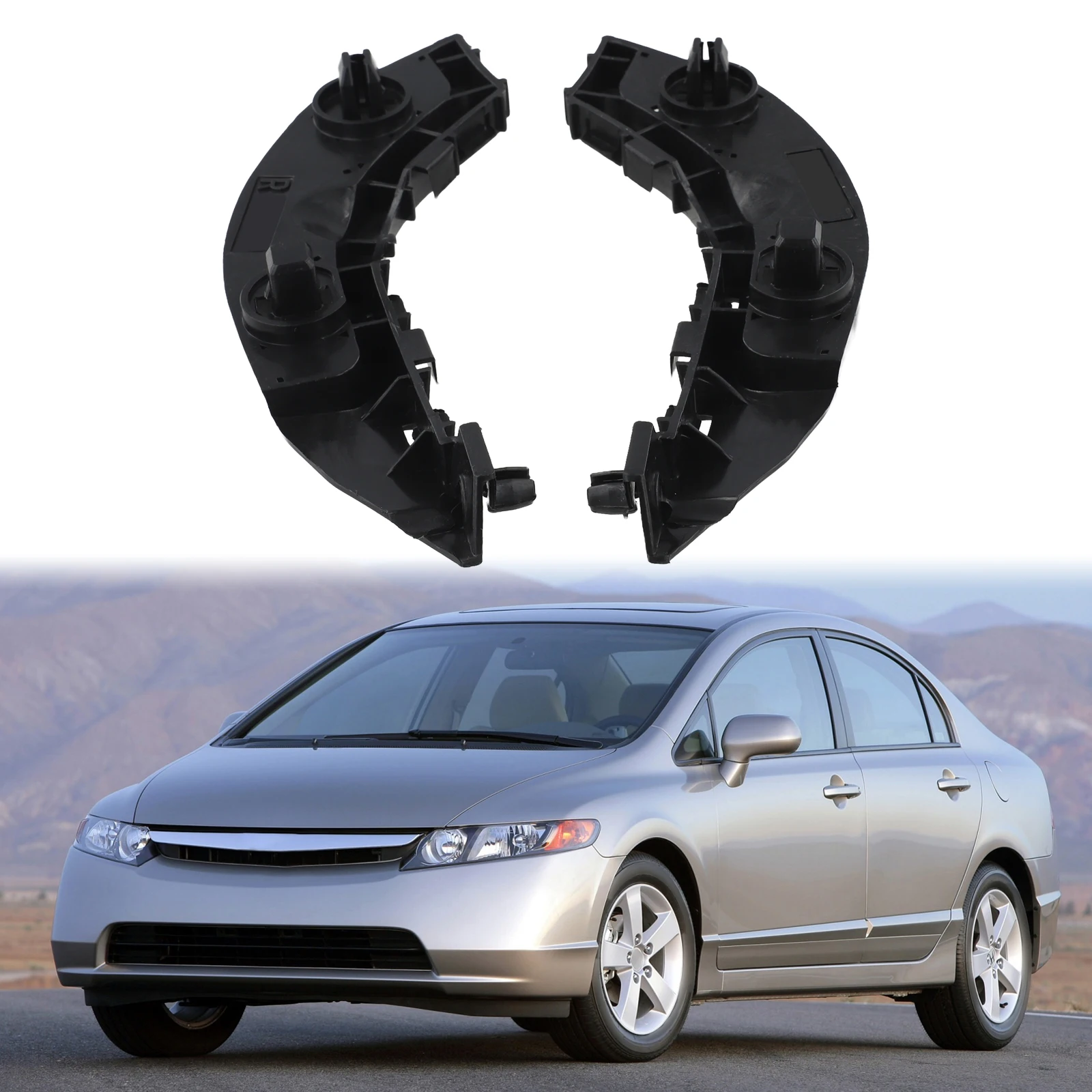 Replacement Front Bumper Mount Bracket Plastic for Honda Civic 2006 2011 4 Door Sedan OEM 71198SNAA01 71193SNAA01 Pair