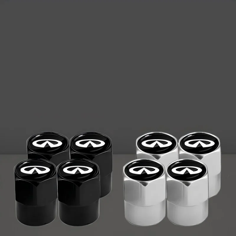 

New 4Pcs Car Wheel Tire Valve Caps Air Stem Covers Accessories For Infiniti Q50 Q70 QX70 FX35 Q30 G37 QX60 G35 Q60 QX50 QX80