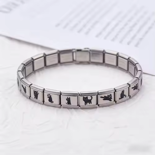 For Women Men Italian Charm Link 9mm Width Silver Gold Color Stainless Steel Bracelets on Hand DIY Making Jewelry Wholesale - Image 22