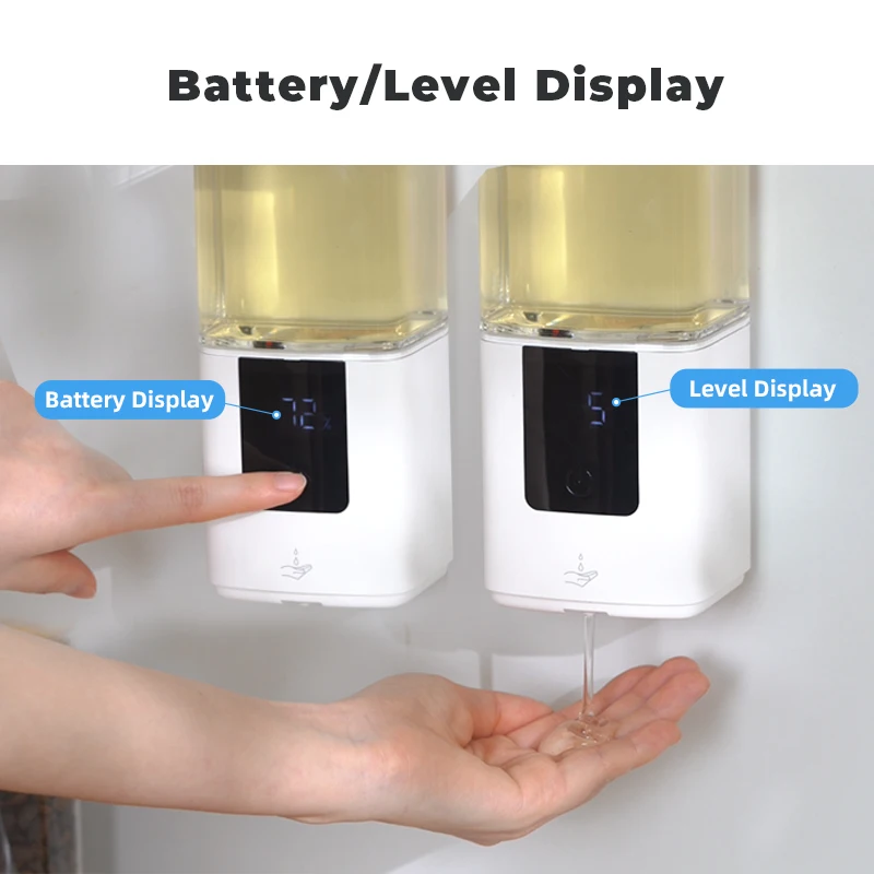 Automatic Liquid Soap Dispensers Kitchen Bathroom Rechargeable Sensor Smart Hand Sanitizer Shampoo Detergent Dispenser image 3