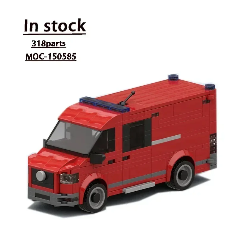 MOC-150585 City Small Fire Rescue Vehicle Assembly Splicing Building Block Model Boy Kids Christmas Gift Building Block Toy