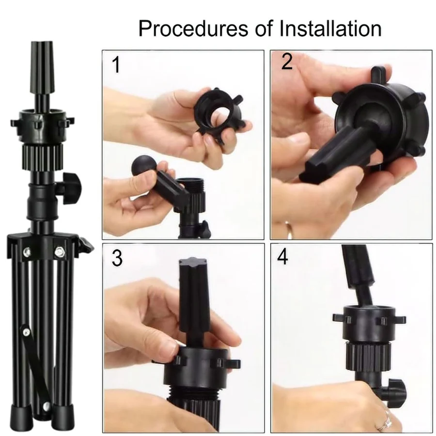 150cm Wig Stand Tripod Mannequin Head Stand for Mannequin Training Head Holder Hairdressing Clamp Tripod Stand Holder - Image 2