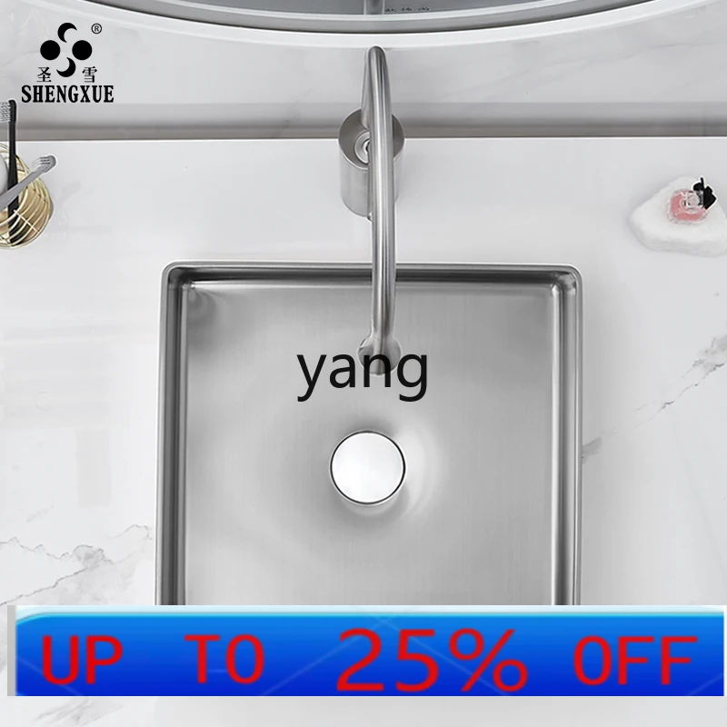 

CX stainless steel wash basin hotel exhibition hall bathroom washing table square table single basin