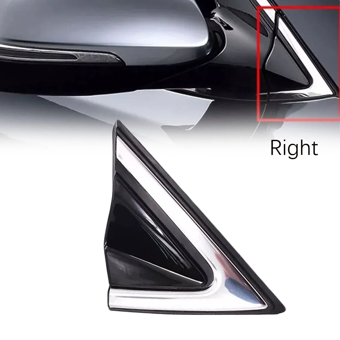 

Car Front Right Mirror Triangle Decorative Molding 861902W000 For Hyundai For Santa Fe 2013-18 Mirror Pillar Molding Corner Trim