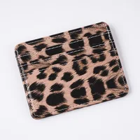 Classics Leopard Print PU Leather Card Wallet Fashoin Bus Id Business Coin Money Thin Card Holder for Men & Women - Image 5