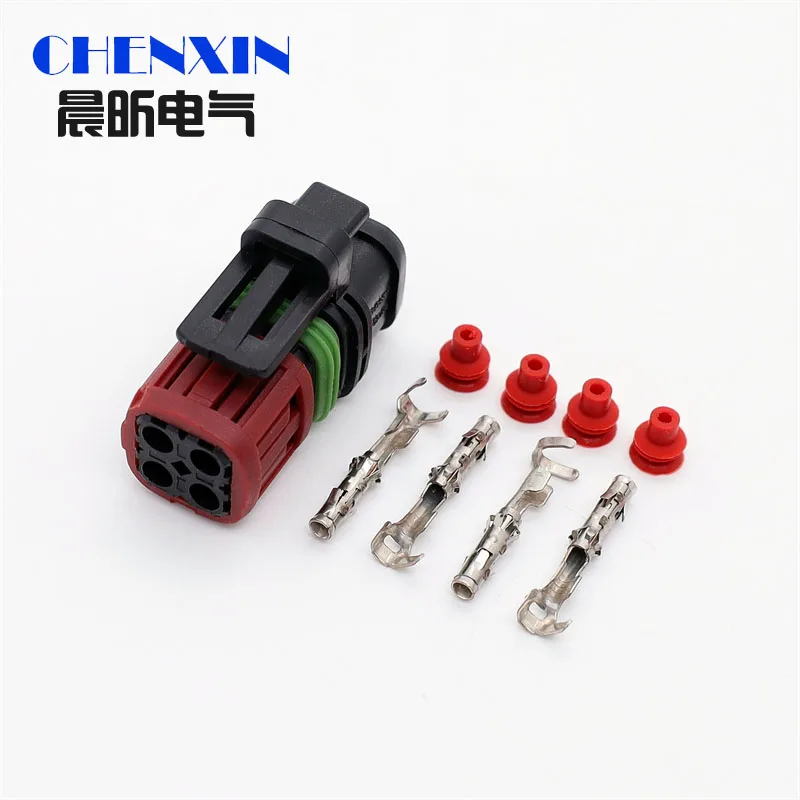 

car accessory Tyco 4 Pin female Fuel Injector Plug Oxygen Sensor Map Sensor Connector Wiring Socket For Cars Excavator 1337352-1