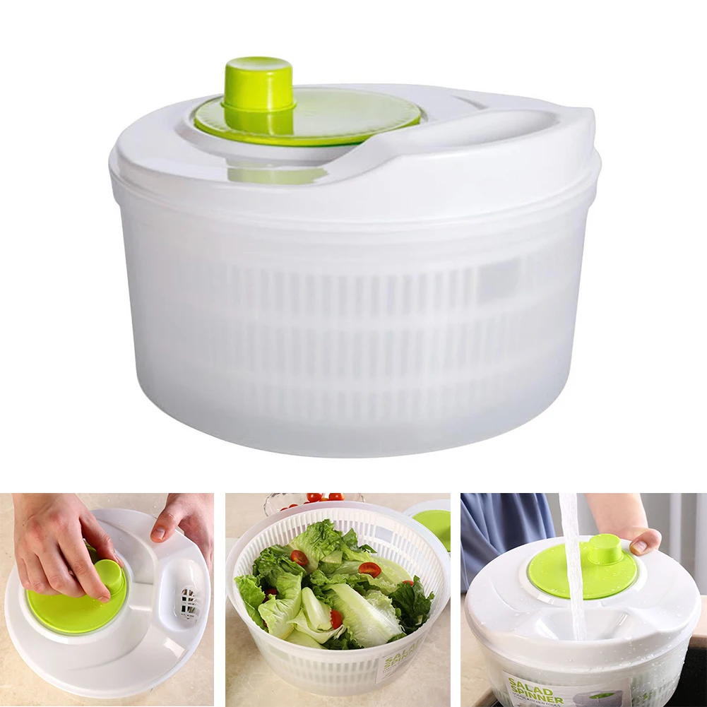 Multifunction Salad Spinner Lettuce Greens Washer Dryer Vegetable Drainer Crisper Strainer For Washing Drying Leafy Dehydrator