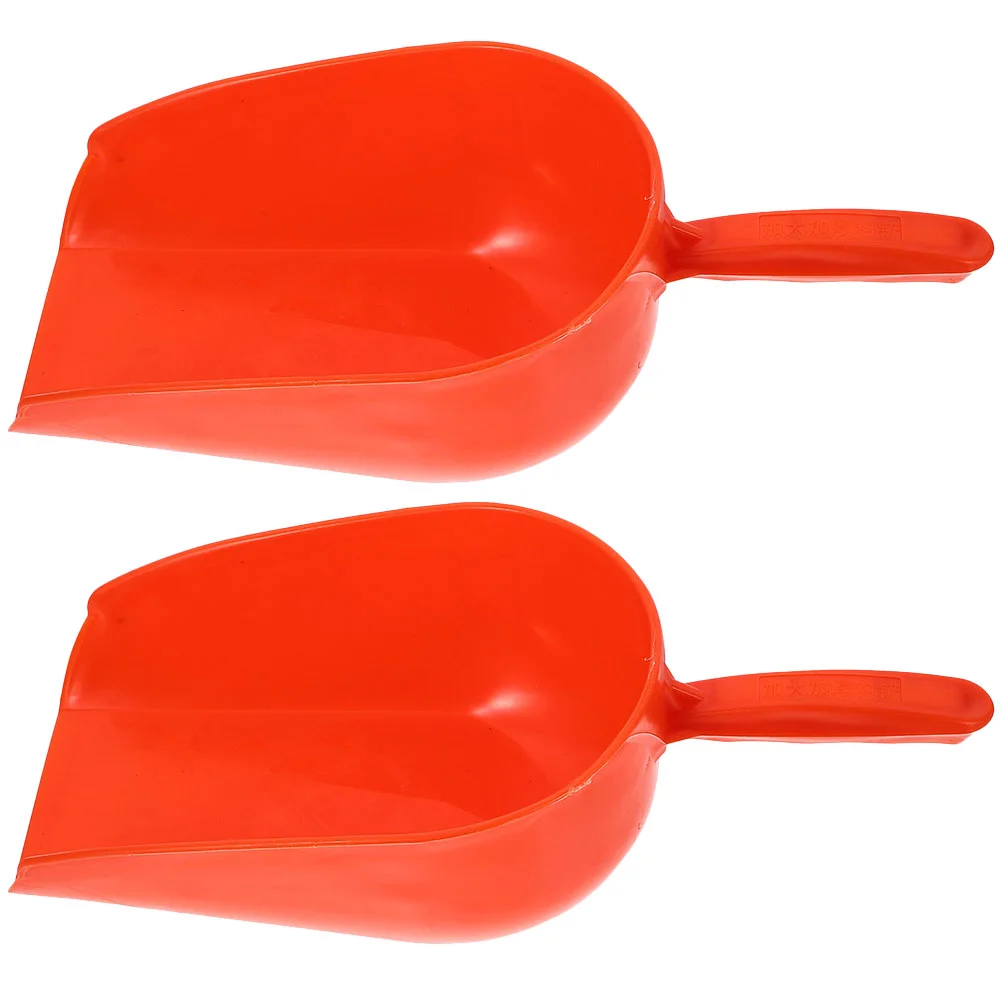 

2 Pcs Breeding Feeding Reusable Plastic Garden Scoop Farm Tool Large Utility Dedicated