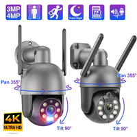 Techage 3MP 4K Wifi IP Camera Outdoor Wireless Security PTZ Camera Human Detected Two-Way Conversation AI Colorful Night Vision