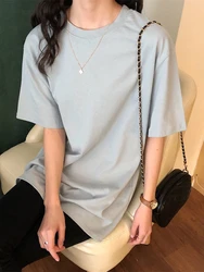 Alien Kitty 2023 New Summer T Shirt Women Soft Free Loose Hot Sale Solid Fresh Casual Natural Short Basic Shirts 9 Colors