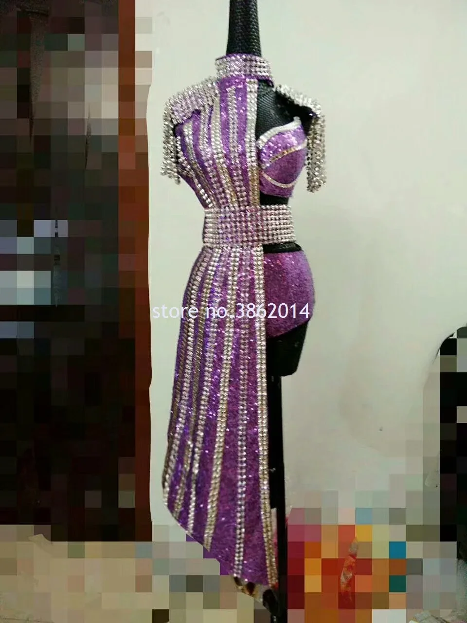 Nightclub Shining Rhinestones Outfits Show Performance Bodysuit Cool Sexy Singer Stage Jazz Dance Costume Women DJ Gogo
