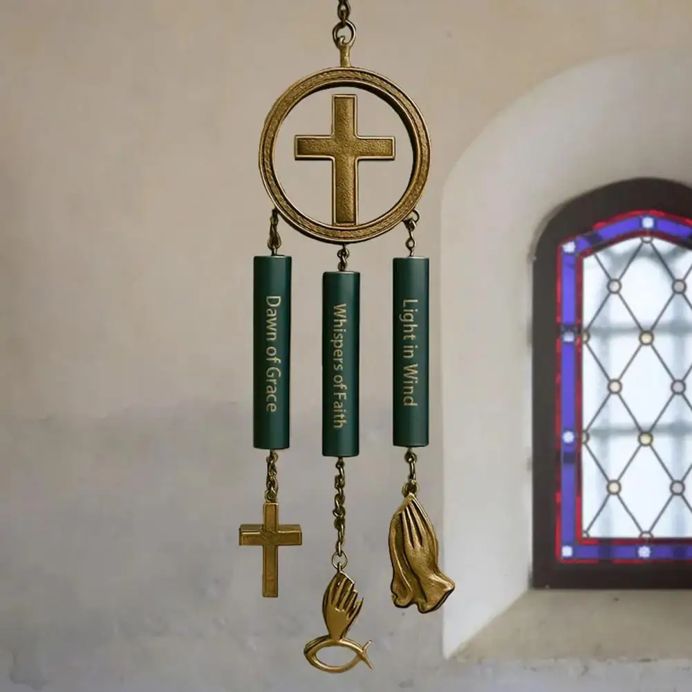 Garden Wind Chime Faith-inspired Christian Wind Chime with Bible Verses Outdoor Patio Garden Decoration for Backyard