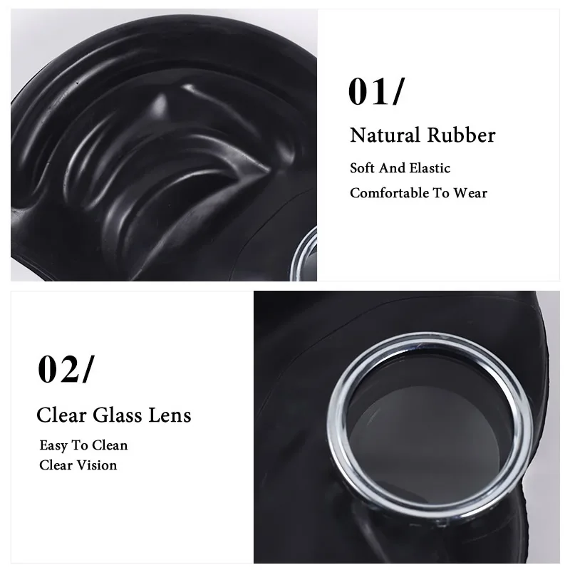 New 64 Type Multipurpose Black Gas Full Mask Respirator Painting Spray Pesticide Natural Rubber Mask Chemical Prevention Mask images - 6