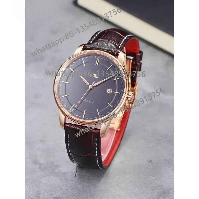 Automatic mechanical watch famous building men's transparent waterproof calendar men's watch factory direct sales