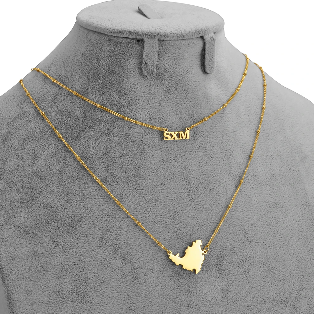 Anniyo Sint Maarten and Saint-Martin Double Necklaces Saint Martin SXM Jewelry @316321 image 3