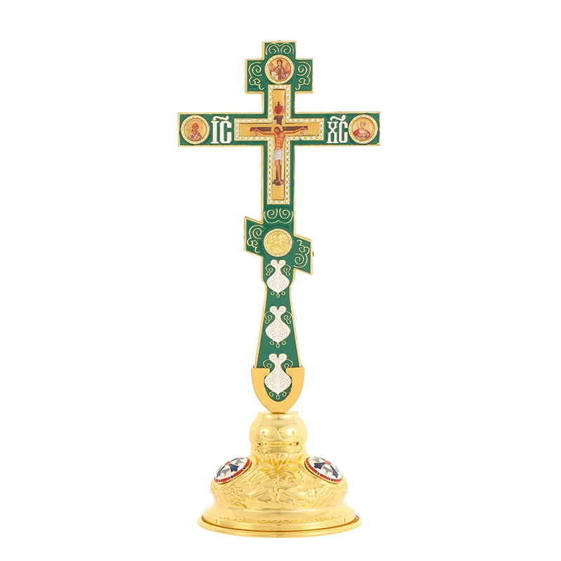 Imagem -02 - Holy Alloy Wall Cross Table Religioso Cristão Bênção Católica Decoração Igreja