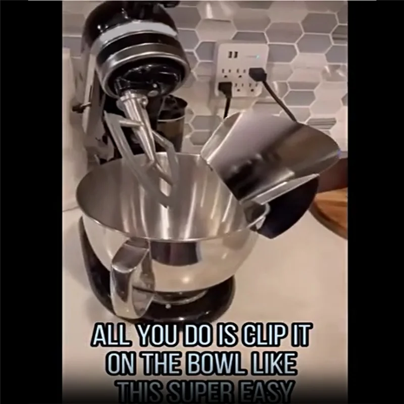 

【Hot Selling!】For Kitchenaid 4.5-5QT Tilt-Head Stand Mixers Accessories Parts Mixing Bowl With Handle+Dumping Protective Cover