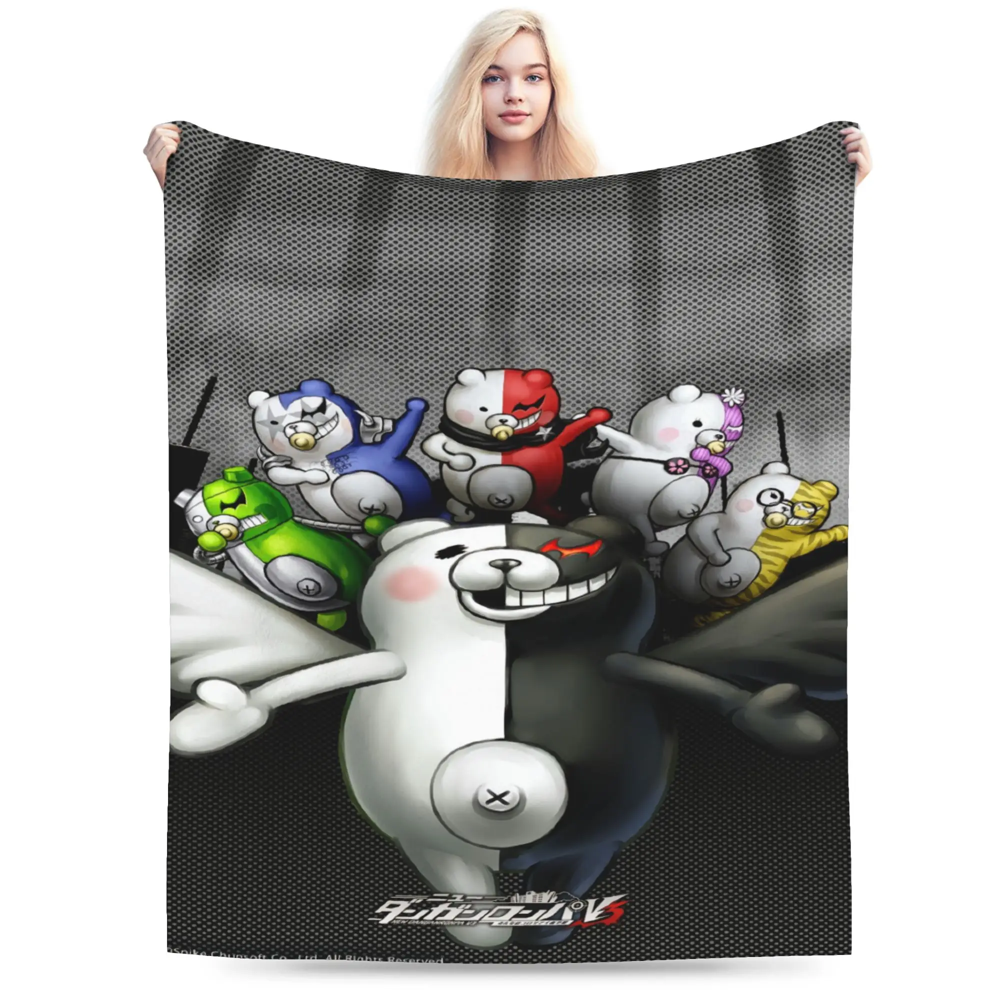 Danganronpa Super Warm Blankets Nagito Komaeda The Ultimate Girls Boys Plush Throw Blanket Funny Couch Chair Sofa Bed Cover