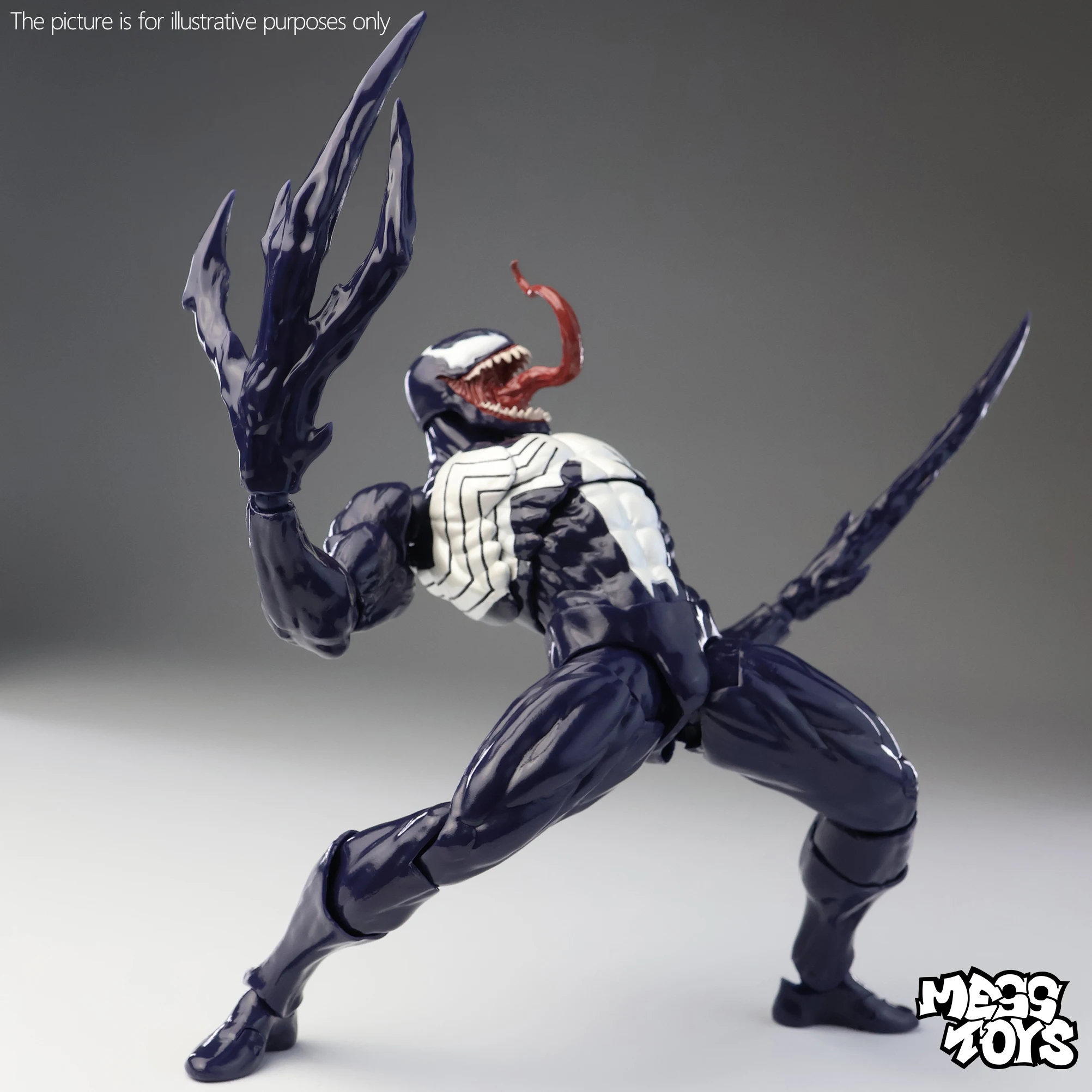Genuine Mess Toys Venom Anime Action Figure Black Spider Man Lethal Neighbor Collectible Toys Birthday Gift For Adult Collection