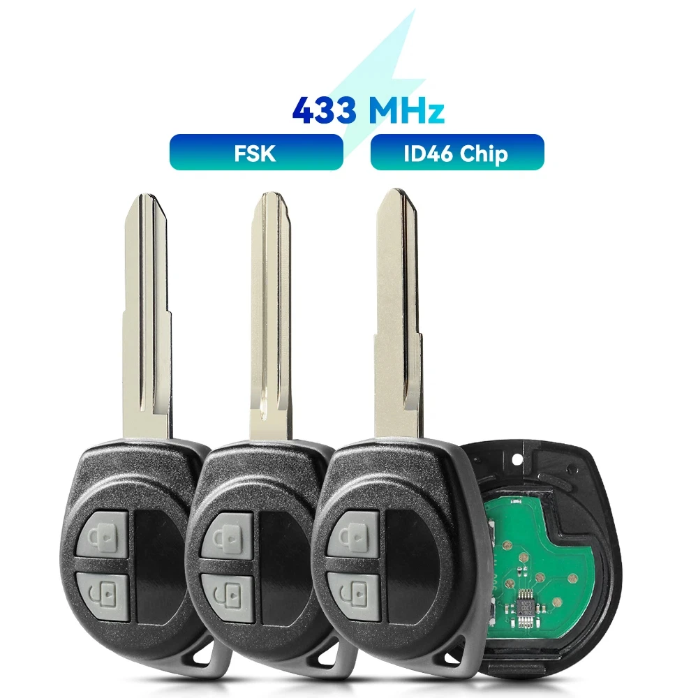 

For Suzuki Swift SX4 ALTO Vitara Grand Vitara Ignis JIMNY Splash 433Mhz FSK ID46 Chip Car Remote Key H133R SZ11R TOY43