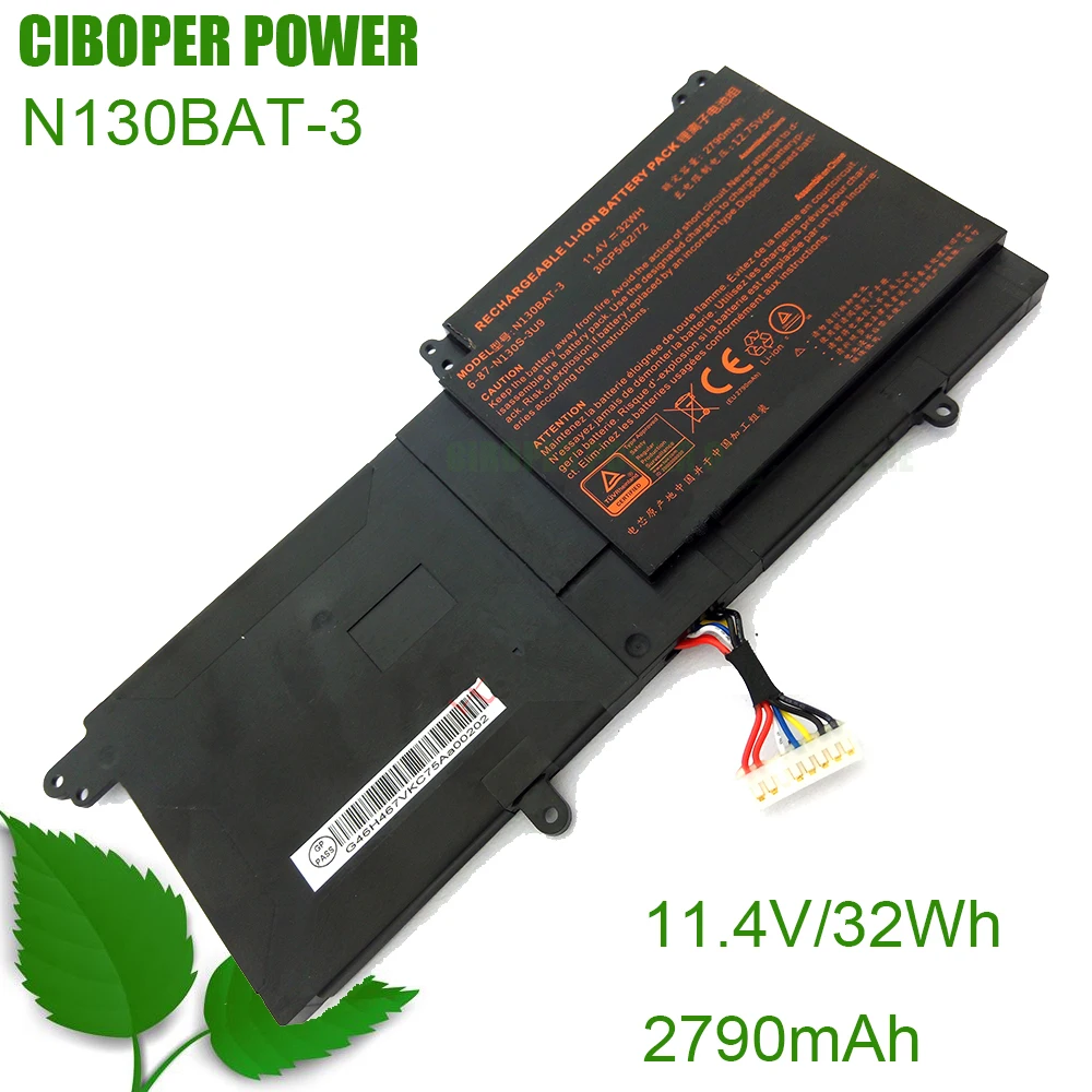 CP Laptop Battery 6-87-N130S-3U9A N130BAT-3 For CLEVO N130BU 130WU N131BU N131WU NP3130 InfinityBook Pro 13 14 N130BU Series