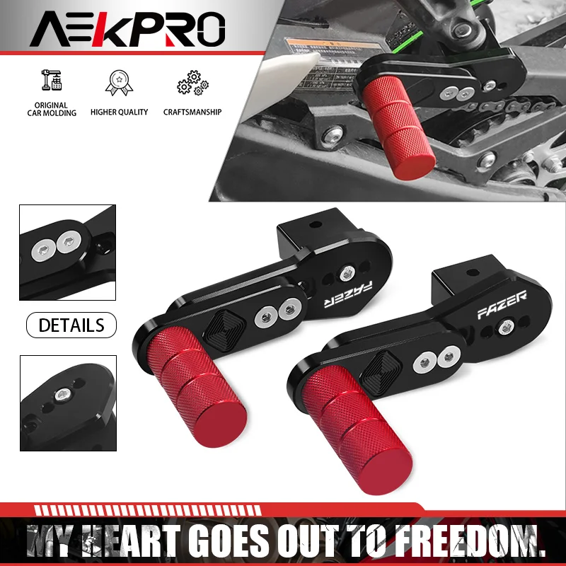 

For FZ1 FZ1S/N FZ6 FZ6S FZ8 FAZER 14-2024 Motorcycle Adjustable Multi-angle Telescopic Rear Passenger Foot Pegs Footrests Pedals