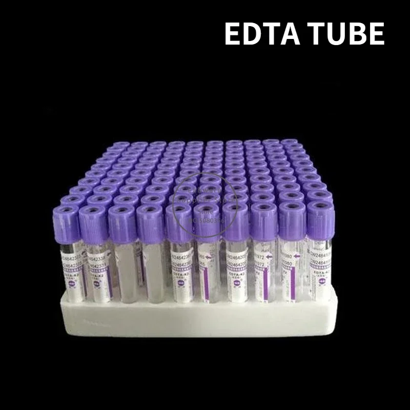 100pcs/lot 3ml 5ml 10ml Disposable PET Vacuum EDTA Heparin Anticoagulant Vacuum Blood Collection Tube Vacutainer