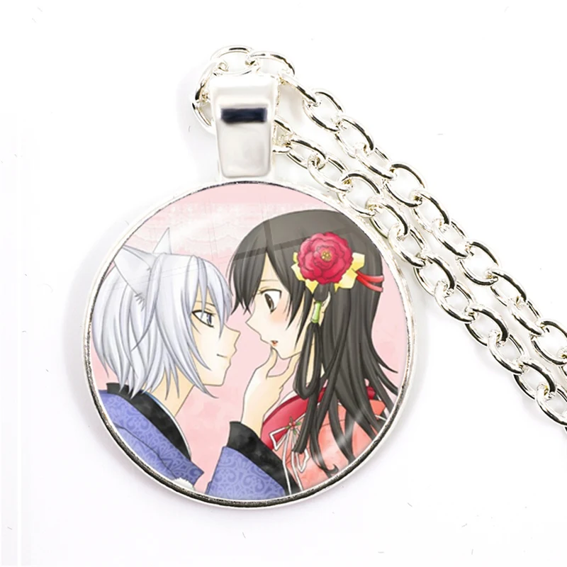 Anime Kamisama Love Kiss Necklace Tomoe Momozono Nanami Cartoon Figure Glass Gem Pendants Fans Collection Jewelry Gifts