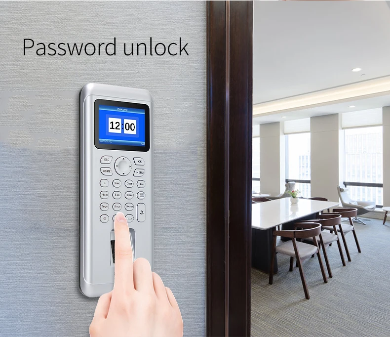 Rejestrator czasu pracy dla pracowników małych firm, 1 rejestrator czasu pracy (odcisk palca i hasło), urządzenie do rejestracji czasu pracy pracowników, rejestracja czasu przychodzenia i opuszczania pracy, rejestracja obecności.