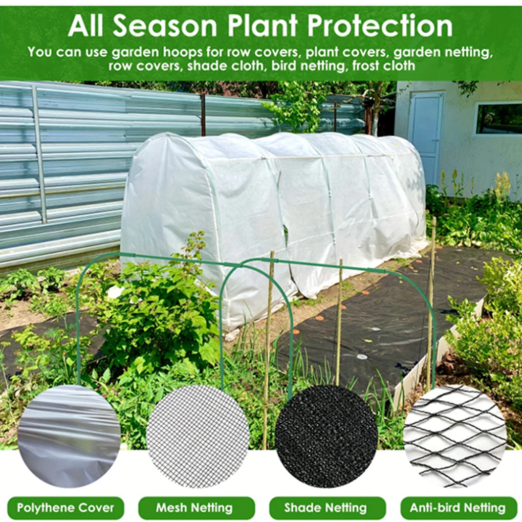 Removable Garden Hoop Kit For Raised Garden Beds And Seedlings Row Mulching Ring Growing Racks