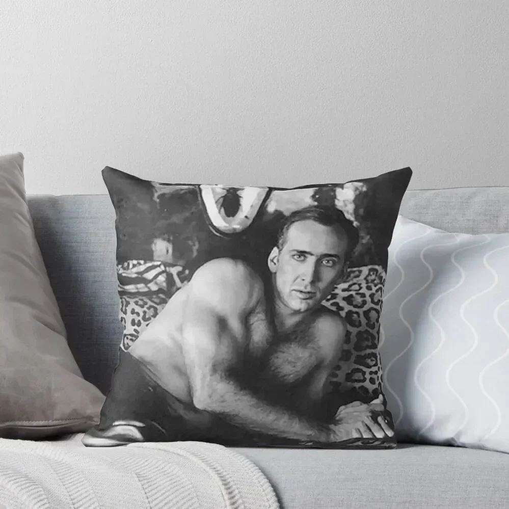 hot nicolas cage Throw Pillow Custom Cushion Photo Christmas Covers For Cushions christmas decorations for home 2025 pillow