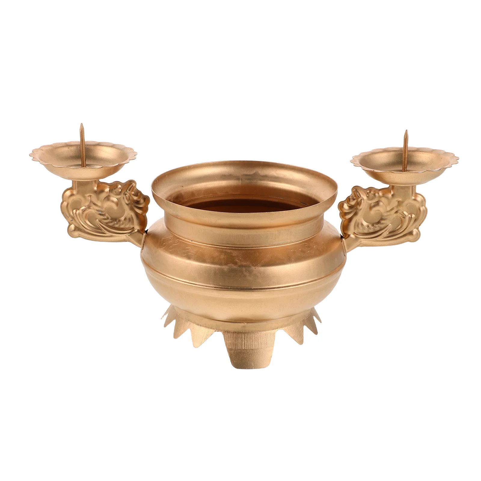 

Traditional Metal Urli Bowl Decorative Faux Copper Finish for Diwali Navratri Wedding Pooja Tea Light Holder Indian