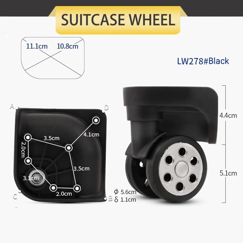 Suitcase Carrying Wheel Shock-Absorbing Accessories Replacement Suitcase Trolley Case Wear-Resistant Wheels Universal Wheels