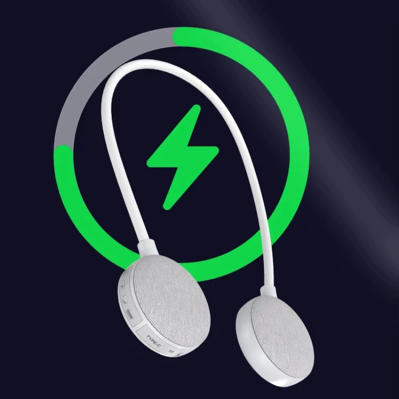 新しいぶら下げネックタイプ Bluetooth スピーカー布アートはワイヤレス折りたたみ小型 2025 音楽ミニステレオ防水ホットな新