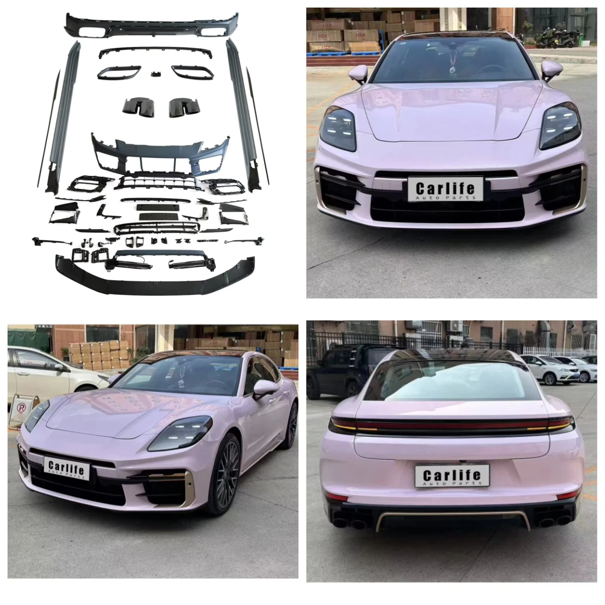 Hot Selling Bumpers Body Kit for Porsche Panamera 976 2024-2025 Upgrade to Turbos Look Like.