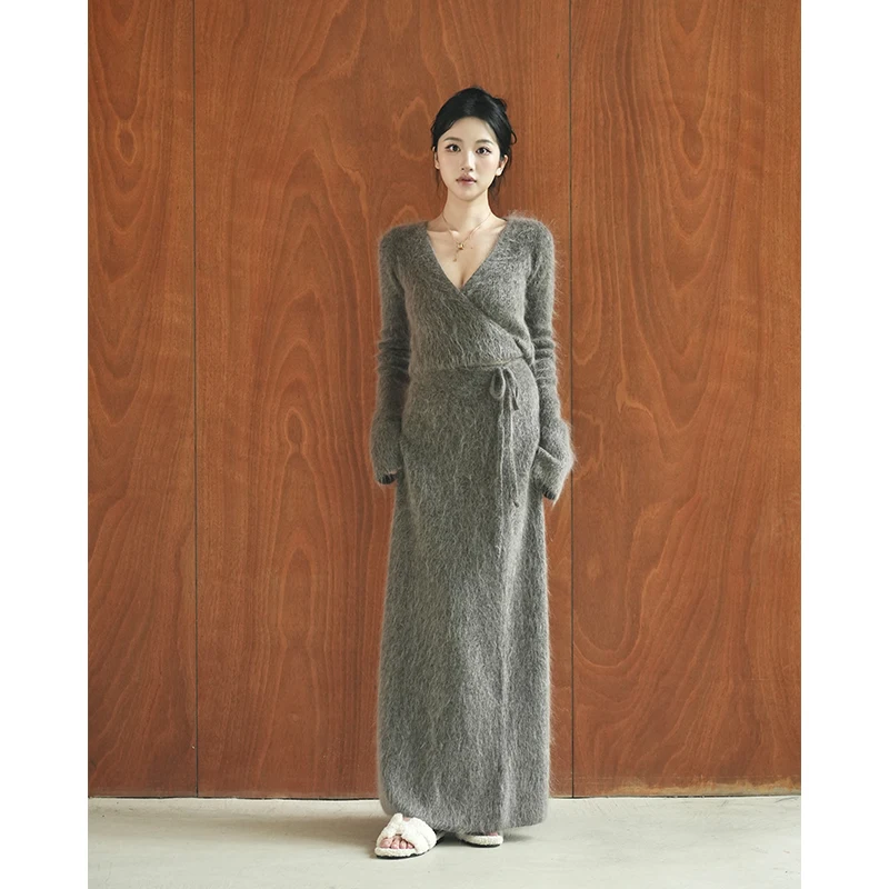 

Комплект SerioLudere Lazy Egg 33: кардиган и юбка из шерсти с поясом для женщин 20-х и 30-х лет, зима 2024