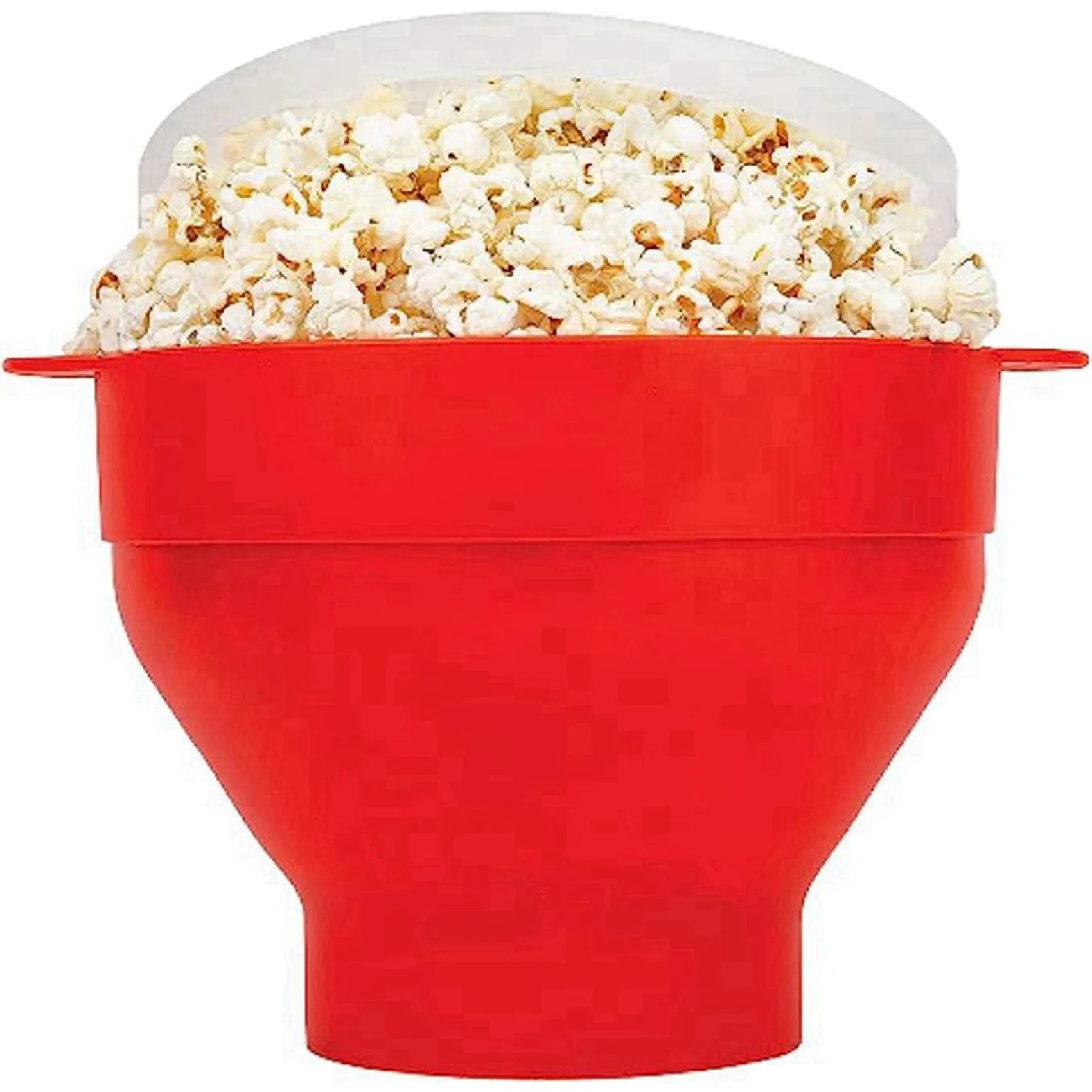 ABJN-2X Popcorn Popper With Lids - Silicone Popcorn Maker Collapsible Popcorn Bowls Popcorn Container