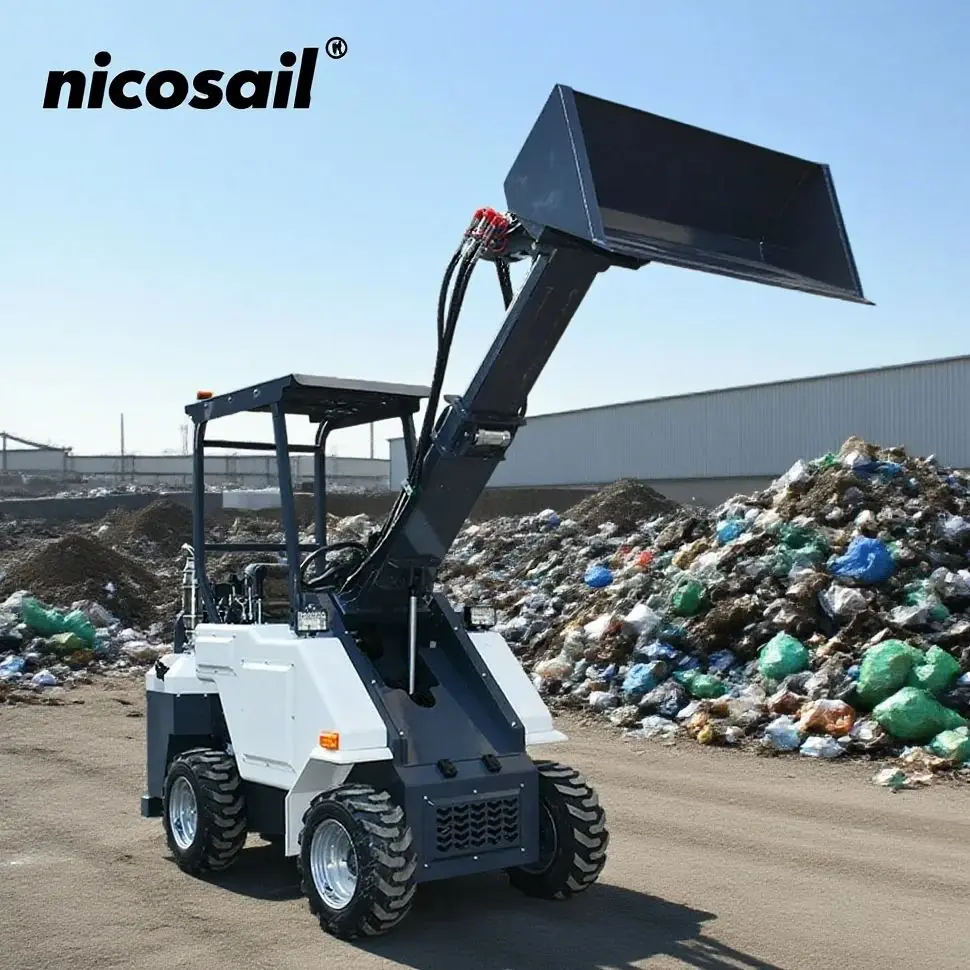 

Free delivery wheel slip steering loader four-wheel drive tire bulldozer accessories cab small loader