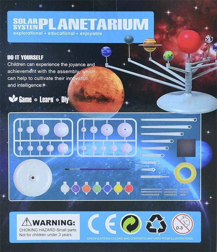 Nine Planets Planetarium Model Kit Solar System Astronomy Science Project DIY Kids Gift Worldwide Sale Early Education for Child