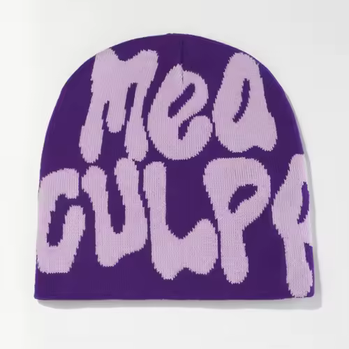 Mea Culpa Knitting Beanies Hat For Women Men Couple Y2K What's In Fashion Bonnet Kpop Wool Skullies Hoods Lady Caps Gorro шапка - Image 36